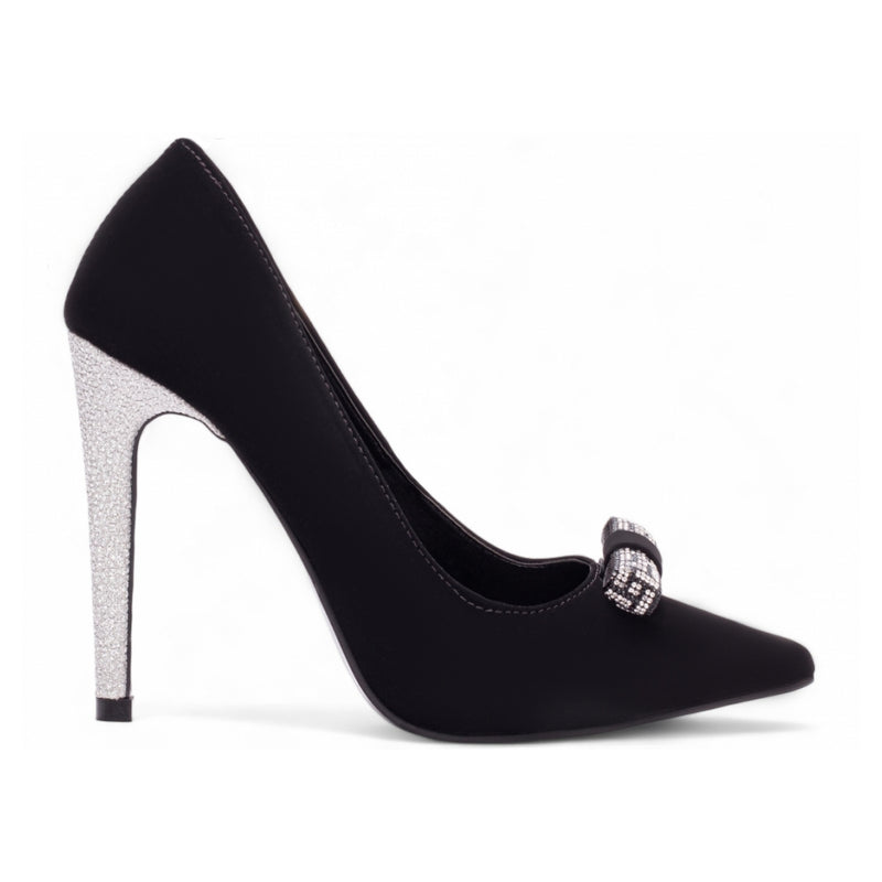 Sapato Scarpin Salto 12 Nobuck Preto Ref.: 80013A