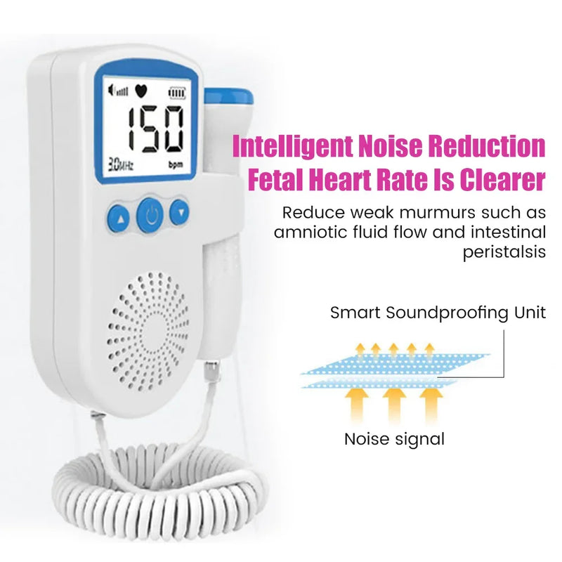 Doppler fetal portátil para a mulher grávida, monitor de freqüência cardíaca, download gratuito